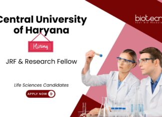 Research Fellow Positions at The Central University of Haryana. JRF & Research Fellow Role. Life Sciences career. Microbiology jobs.