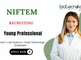 Young Professional Job MSc Life Science Candidates Apply Now
