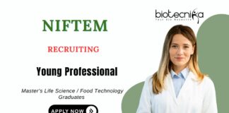 Young Professional Job MSc Life Science Candidates Apply Now