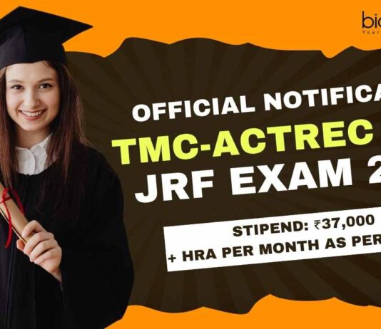 ACTREC JRF 2026 Application Form