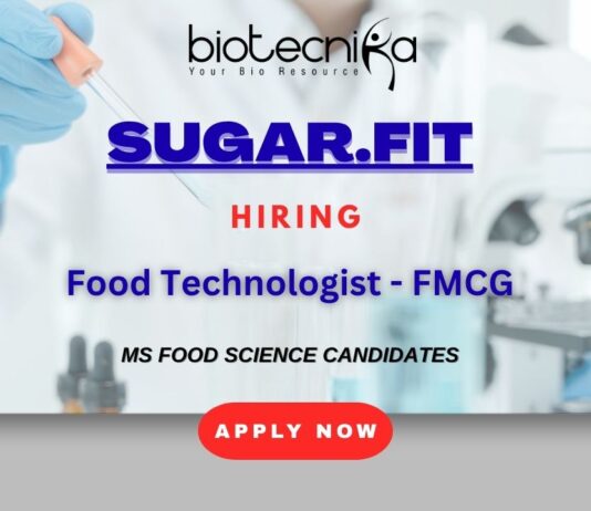 Food Technologist Job in Bangalore | FMCG Operations Hiring