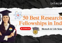 Top 50 Research Fellowships in India For Biotech & Life Science – eBook Download