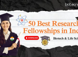 Top 50 Research Fellowships in India For Biotech & Life Science – eBook Download