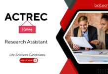 Research Assistant Jobs at ACTREC, Tata Memorial Centre. Life Sciences Candidates, Apply Now at Cancer Research Institute.