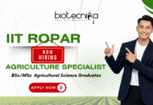 Agriculture Specialist ANNAM.AI IIT Ropar | Life Science Jobs | Agricultural Science Jobs