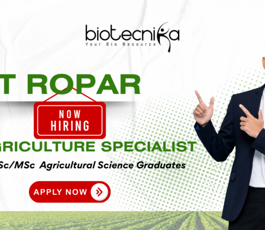 Agriculture Specialist ANNAM.AI IIT Ropar | Life Science Jobs | Agricultural Science Jobs