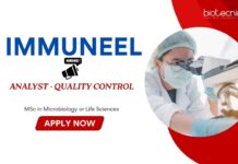 Quality Control Jobs: Immuneel is Hiring an Analyst (QC Microbiology) | Apply Now for Microbiology Jobs | Life Science Jobs