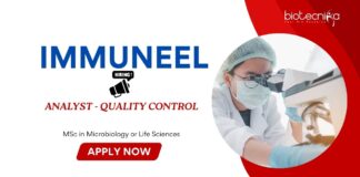 Quality Control Jobs: Immuneel is Hiring an Analyst (QC Microbiology) | Apply Now for Microbiology Jobs | Life Science Jobs