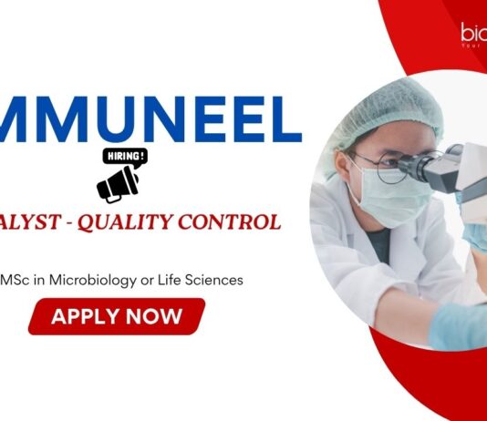 Quality Control Jobs: Immuneel is Hiring an Analyst (QC Microbiology) | Apply Now for Microbiology Jobs | Life Science Jobs