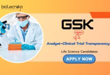 Life Science Jobs: GSK is Hiring Analyst – Clinical Trial Transparency | Life Science Candidates Apply Now | GSK Career | Analyst Jobs