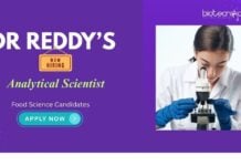 Scientist Jobs: Dr Reddy's Hiring Analytical Scientist | Food Tech/ Science Graduates Apply Now | Dr Reddy's Career | Food Science Jobs