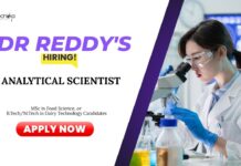Scientist Jobs at Dr Reddy’s – Food Science Graduates Apply Now Scientists Jobs: Dr Reddy's is Hiring an Analytical Scientist | Apply Now for Dr Reddy’s Career | Food Science Jobs
