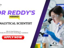 Scientists Jobs: Dr Reddy's is Hiring an Analytical Scientist | Apply Now for Dr Reddy’s Career | Food Science Jobs