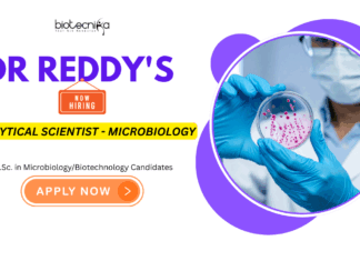 Dr. Reddy’s Laboratories Analytical Scientist in Microbiology | Life Science Jobs | Biotechnology Careers