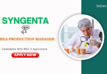 Syngenta is Hiring a Production Manager – Agriculture Graduates Apply Now Agriculture Jobs: Syngenta is Hiring an Area Production Manager | Apply Now for Syngenta Career | Production Manager Jobs