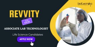 Life Science Jobs: Revvity is Hiring Associate Lab Technologist | Apply Now for Life Science Career | Lab Technologist Jobs
