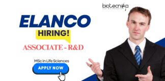 Life Science Jobs: Elanco is Hiring Associate - R&D | MSc in Life Sciences Can Apply Now for Elanco Career | R&D Jobs