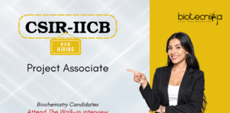 Biochemistry Job at CSIR-IICB. Project Associate Position. Walk-in interview for a DBT-funded cardiac hypertrophy project.