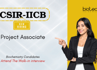 Biochemistry Job at CSIR-IICB. Project Associate Position. Walk-in interview for a DBT-funded cardiac hypertrophy project.