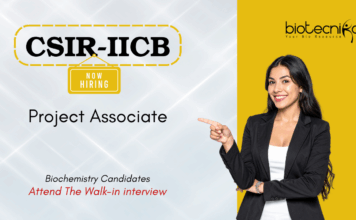 Biochemistry Job at CSIR-IICB. Project Associate Position. Walk-in interview for a DBT-funded cardiac hypertrophy project.