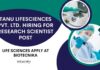 Life Sciences Vacancies Latest