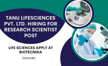 Tanu Lifesciences Pvt. Ltd. Hiring For Research Scientist Post – Life Sciences Apply at Biotecnika Life Sciences Vacancies Latest