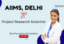Research Jobs at AIIMS, Delhi. Bioinformatics Candidates, Apply Now. Project Research Scientist Position. Bioinformatics and AI/ML Job.
