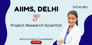 Research Jobs at AIIMS, Delhi. Bioinformatics Candidates, Apply Now. Project Research Scientist Position. Bioinformatics and AI/ML Job.
