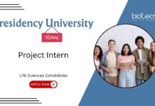 Life Sciences Internship at Presidency University. Project Intern vacancy under ANRF-funded cancer biology project. Apply Now.