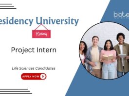 Life Sciences Internship at Presidency University. Project Intern vacancy under ANRF-funded cancer biology project. Apply Now.