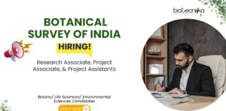 Research Associate Job at Botanical Survey of India. Apply for Research Associate, Project Associate, and Project Assistant posts.