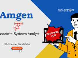 Life Science Jobs For Freshers at Amgen. Apply Now For the Associate Systems Analyst Role. Job in Hyderabad.