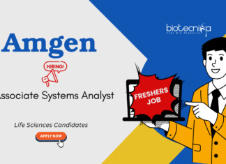 Life Science Jobs For Freshers at Amgen. Apply Now For the Associate Systems Analyst Role. Job in Hyderabad.