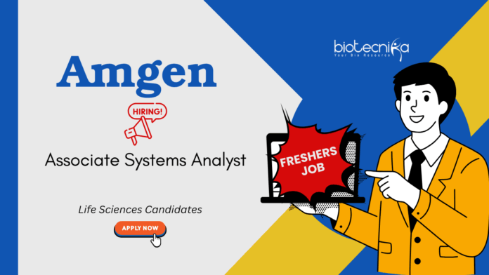 Life Science Jobs For Freshers at Amgen. Apply Now For the Associate Systems Analyst Role. Job in Hyderabad.