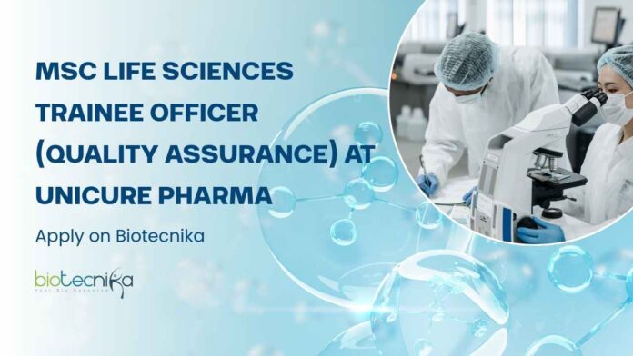 Life Sciences Trainee Officer Life Sciences Trainee Officer