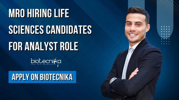 Life Sciences Jobs at MRO - Apply on Biotecnika
