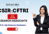 CSIR-CFTRI Research Associate RA-I biotechnology research jobs 2025