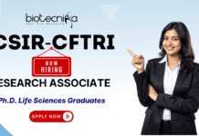 CSIR-CFTRI Research Associate RA-I biotechnology research jobs 2025