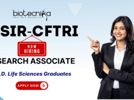 CSIR-CFTRI Research Associate RA-I biotechnology research jobs 2025