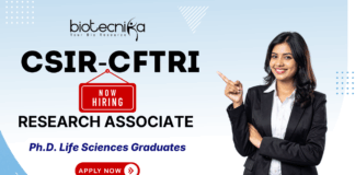 CSIR-CFTRI Research Associate RA-I biotechnology research jobs 2025