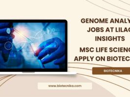 Genome Analyst Jobs at Lilac Insights – MSc Life Sciences Apply on Biotecnika Genomics Jobs Genome Analyst Jobs at Lilac Insights