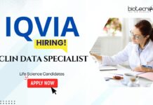 Life Science Job in IQVIA – Apply Now Life Science Jobs: IQVIA is Hiring Clin Data Specialist | Life Science Graduates Apply Now for Data Management Roles | IQVIA Career