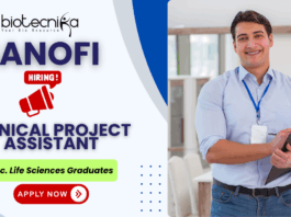 Clinical Project Assistant clinical research jobs, clinical trial assistant jobs, biotech jobs at Sanofi Hyderabad