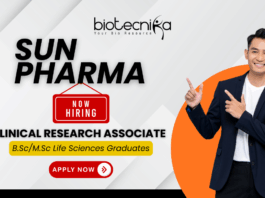 Clinical Research Associate Job at Sun Pharma | Clinical Research Careers Hyderabad