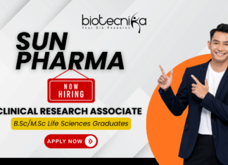 Clinical Research Associate Job at Sun Pharma | Clinical Research Careers Hyderabad