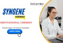 Biotech Jobs at Syngene – Life Science Candidates Apply Now Biotech Jobs: Syngene is Hiring Computational Chemist | Masters in Biotech/ Life Sciences Can Apply Now | Syngene Career
