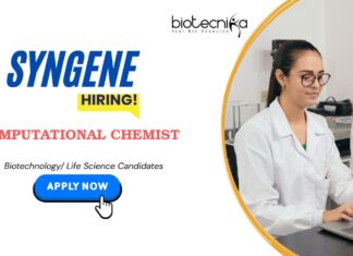 Biotech Jobs: Syngene is Hiring Computational Chemist | Masters in Biotech/ Life Sciences Can Apply Now | Syngene Career