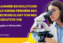 Freshers BSc Microbiology Jobs at Rajshree Biosolutions LLP, Apply on Biotecnika