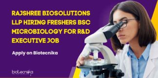 Freshers BSc Microbiology Jobs at Rajshree Biosolutions LLP, Apply on Biotecnika