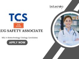 Biotechnology Jobs: TCS is Hiring Drug Safety Associate | Candidates wit MSc in Biotechnology Apply Now | TCS Career